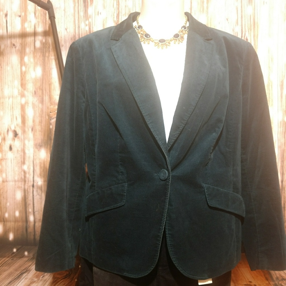 20W Teal Talbot's Velvet Blazer